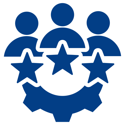 Group with stars and gear