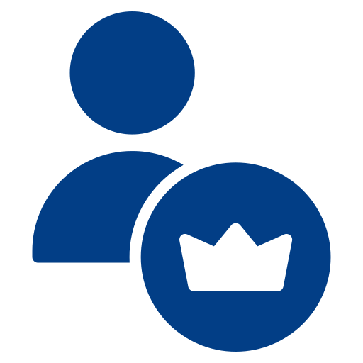 User icon with crown symbol